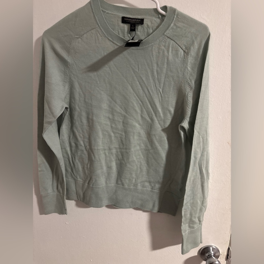 Banana Republic Merino Wool Crewneck Sweater Mint Green Size Small
(988)